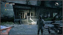 Następną kartkę znajdziesz na murku, tuż koło budynku, do którego dostajesz klucze od Rustyego - Alan Wake: Strony maszynopisu Odc. 2, Opętany - lokacje, znajdźki - Alan Wake - poradnik do gry