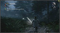 Kolejną stronę znajdziesz na kamieniu, przy ścieżce, tuż po wyjściu z terenu kopalni - Alan Wake: Strony maszynopisu Odc. 3, Okup - lokacje, znajdźki - Alan Wake - poradnik do gry