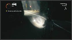 Kolejna strona maszynopisu leży koło latarni, przy wyjściu z tunelu - Alan Wake: Strony maszynopisu Odc. 5, 6 (Pstrykacz, Odjazd) - lokacje, znajdźki - Alan Wake - poradnik do gry