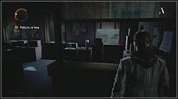 Pierwszy termos stoi w głównym holu posterunku - Alan Wake: Termosy odc. 5, Pstrykacz - lokacje, znajdźki - Alan Wake - poradnik do gry