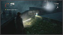 Następny termos znajdziesz na terenie posterunku straży pożarnej, koło ogrodzenia i wieży obserwacyjnej - Alan Wake: Termosy odc. 5, Pstrykacz - lokacje, znajdźki - Alan Wake - poradnik do gry