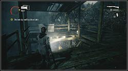 Kolejny termos stoi na drewnianym pomoście, znajdziesz go tuż po zepchnięciu wagonika w przepaść - Alan Wake: Termosy odc. 6, Odjazd - lokacje, znajdźki - Alan Wake - poradnik do gry