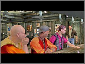 Lecz jeśli odwiedzisz bar w Santa Barbara zgodnie z podanymi wyżej wskazówkami powinieneś w końcu zastać w nim także Jacka Murdocka - to ten typ w kamizelce na moim obrazku - Solucja (2) | Fabuła | RignRoll Tirowiec - RignRoll: Tirowiec - poradnik do gry