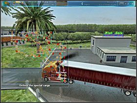 Po opuszczeniu biura Toponakiego podepnij naczepę do ciężarówki wciskając T i ruszaj w drogę kierując się na Santa Barbarę - Solucja (2) | Fabuła | RignRoll Tirowiec - RignRoll: Tirowiec - poradnik do gry