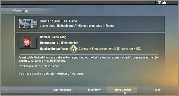 O tym kto domyślnie jest opiekunem w danej misji możesz się dowiedzieć z okna briefingu - Opiekunowie i handlarze | NPC | Alpha Protocol - Alpha Protocol - poradnik do gry