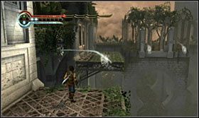 Zeskocz z drążka na drewnianą platformę i obiegnij wokół ogród - Ogrody | Opis przejścia Prince of Persia Zapomniane Piaski - Prince of Persia: Zapomniane Piaski - poradnik do gry