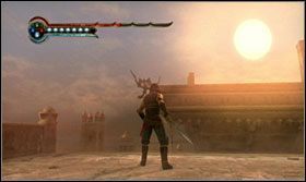 Na końcu przebiegnij po ścianie, zatrzymaj czas i odbij się na ścianę by dotrzeć na wyższy poziom - Akwedukty | Opis przejścia Prince of Persia Zapomniane Piaski - Prince of Persia: Zapomniane Piaski - poradnik do gry