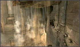 Wbiegnij po kaskadach wody wyżej i zacznij obchodzić komnatę dookoła - Ostatnia wspinaczka | Opis przejścia Prince of Persia Zapomniane Piaski - Prince of Persia: Zapomniane Piaski - poradnik do gry