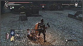 Wchodzimy po drabinie po lewej, zbieramy duszę i dostajemy się jeszcze wyżej - Demons Souls: Tower Knight Archstone (1) - solucja, opis przejścia - Demons Souls - poradnik do gry