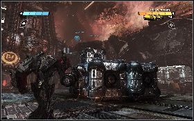 Kiedy znajdziesz się na podwyższeniu podejdź i aktywuj okoliczny panel [1] - - Część 1 - Ciemny Energon (1) - Opis przejścia - Transformers: Wojna o Cybertron - poradnik do gry