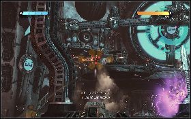 Przejdź przez nie, a kiedy dotrzesz do zniszczonego mostu, po prostu zeskocz na sam dół przepaści [1] - - Część 1 - Ciemny Energon (2) - Opis przejścia - Transformers: Wojna o Cybertron - poradnik do gry