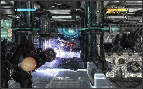 Po zabiciu wszystkich oponentów wejdź na górę i aktywuj kolejny panel [1] - - Część 1 - Ciemny Energon (3) - Opis przejścia - Transformers: Wojna o Cybertron - poradnik do gry