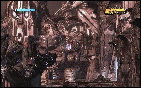 Podejdź do krawędzi platformy na której stoisz i zacznij ostrzeliwać Autoboty na dole [1] - - Część 3 - Zniszczenie Iacon (1) - Opis przejścia - Transformers: Wojna o Cybertron - poradnik do gry