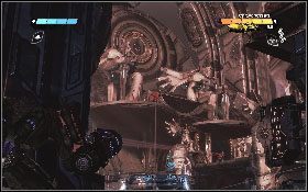Po uporaniu się z nimi skieruj się do tunelu [1] prowadzącego w dół - - Część 3 - Zniszczenie Iacon (1) - Opis przejścia - Transformers: Wojna o Cybertron - poradnik do gry