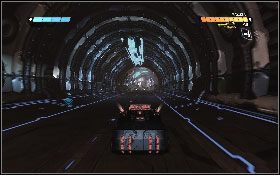 Wejdź do tunelu [1] znajdującego się przed tobą i rozpocznij kolejną jazdę [2] - - Część 6 - Obrona Iacon (2) - Opis przejścia - Transformers: Wojna o Cybertron - poradnik do gry