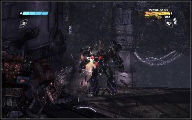 Po walce przeskocz przez barierę z energonu i skieruj się do przejścia z prawej - - Część 8 - Do rdzenia (3) - Opis przejścia - Transformers: Wojna o Cybertron - poradnik do gry