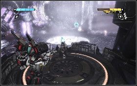 Dolecisz do pomieszczenia z wielkim działem plazmowym - - Część 9 - Atak powietrzny (2) - Opis przejścia - Transformers: Wojna o Cybertron - poradnik do gry