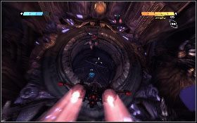 Następnie uporaj się z niedobitkami [1] i skieruj się do tunelu [2] - - Część 9 - Atak powietrzny (3) - Opis przejścia - Transformers: Wojna o Cybertron - poradnik do gry