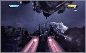 Następnie rozpraw się z kulą energii [1], znajdującą się w strukturze bronionej przez wieżyczki - - Część 9 - Atak powietrzny (3) - Opis przejścia - Transformers: Wojna o Cybertron - poradnik do gry