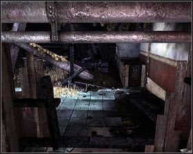 Po jego obejrzeniu ruszamy dalej, jedynym dostępnym korytarzem [1] - - Dzielnica Robotnicza (1) | Opis przejścia Singularity - Singularity - poradnik do gry