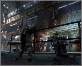 Po ich podniesieniu wskakujemy do pobliskiego kanału [1] i płyniemy nim cały czas prosto, przyspieszając od czasu do czasu LEWYM SHIFTEM - - Dzielnica Robotnicza (8) | Opis przejścia Singularity - Singularity - poradnik do gry