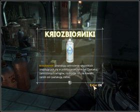 Za otworzonymi przed chwilą drzwiami skręcamy w prawo, żeby podnieść jeszcze jeden pojemnik z pierwiastkiem - - Dzielnica Robotnicza (10) | Opis przejścia Singularity - Singularity - poradnik do gry