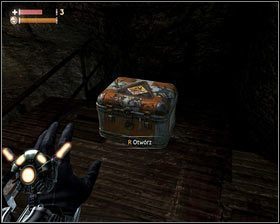 Po naprawieniu windy nie wchodzimy do niej, tylko używamy cofania czasu na pobliskich schodach [1] - - Katakumby | Opis przejścia Singularity - Singularity - poradnik do gry