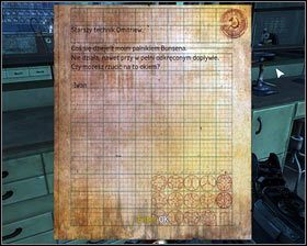 Po dokonaniu ulepszeń warto obejrzeć kolejny film archiwalny [1], znajdujący się tuż obok monitora, w którym oglądaliśmy Borisowa, oraz przeczytać leżącą na stole notatkę [2] - - Ośrodek badawczy 2010 (1) | Opis przejścia Singularity - Singularity - poradnik do gry