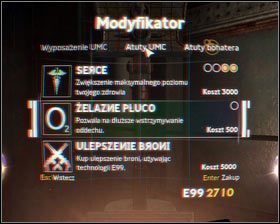 Możemy również skorzystać z modyfikatora [1] i kupić zdobyte wcześniej atuty - - Ośrodek badawczy 2010 (5) | Opis przejścia Singularity - Singularity - poradnik do gry