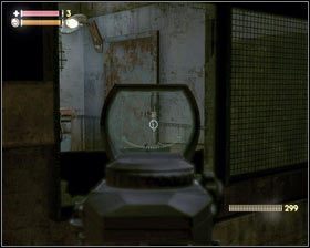 Naprzeciwko mechanizmu otwierającego bramę, powinniśmy zobaczyć wybitą szybę [1] - - Magazyny (2) | Opis przejścia Singularity - Singularity - poradnik do gry