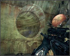 Żeby przejść na drugą stronę, używamy dwukrotnie UMC na wystającej z boku łodydze [1] - - Tunele (1) | Opis przejścia Singularity - Singularity - poradnik do gry