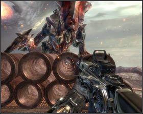 W pełni wyekwipowani możemy przeskoczyć na drugi wagon [1], a chwilę później rozpocząć pojedynek z bossem [2] - - Pojedynek na pociągu | Opis przejścia Singularity - Singularity - poradnik do gry