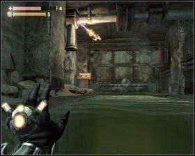 Możemy teraz bez problemu wpłynąć do tunelu u góry [1], który zaprowadzi nas do małej jaskini [2] - - Kompleks przetwórczy (2) | Opis przejścia Singularity - Singularity - poradnik do gry