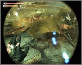 Zabieramy wszystkie przedmioty [1], a następnie wracamy do miejsca z dziurą w ziemi [2] - - Kompleks przetwórczy (4) | Opis przejścia Singularity - Singularity - poradnik do gry