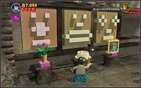 Podnieś ogromna czerwoną żaluzję przy pomocy zaklęcia (WL ) i sznura po prawej stronie - Hogsmeade | Opis przejścia - Rok 3 | LEGO Harry Potter Lata 1-4 - LEGO Harry Potter Lata 1-4 - poradnik do gry