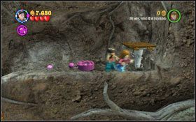 Przeskakuj na prawo, na ostatniej platformie udaj się wpierw w dół - zniszcz kolejną blokadę #1 - Wrzeszcząca chata | Opis przejścia - Rok 3 | LEGO Harry Potter Lata 1-4 - LEGO Harry Potter Lata 1-4 - poradnik do gry