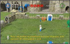 Twoim zadaniem jest usunięcie wszystkich pięciu baloników - Zostań budowniczym | Skrytka Gringotta | LEGO Harry Potter Lata 1-4 - LEGO Harry Potter Lata 1-4 - poradnik do gry