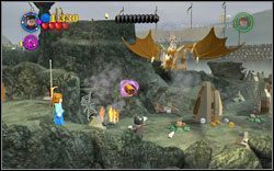 Cedrik (zadanie ze smokiem): Tuż na początku ugaś płomień używając beczki z wodą (WL ) - Pierwsze zadanie | Bonusy - Rok 4 | LEGO Harry Potter Lata 1-4 - LEGO Harry Potter Lata 1-4 - poradnik do gry