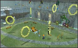 Wiktor (zadanie ze smokiem): Użyj zaklęcia (RD ) na zamkniętej skrzynie, następnie wskocz na miotłę i przeleć przez wszystkie obręcze - 29. Boisko treningowe Quidditch | Bonusy - Hogwart | LEGO Harry Potter Lata 1-4 - LEGO Harry Potter Lata 1-4 - poradnik do gry