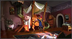 Na wielkim brzuszysku gubernatora leży książka (Famous Pirate Quatations ) - [Część 2 - Four Map Pieces] - cz.1 | Monkey Island 2 Special Edition - Monkey Island 2 Special Edition: LeChucks Revenge - poradnik do gry