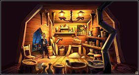 Idź do pralni i odpiłuj jednemu ze śpiących marynarzy drewnianą nogę (Peg leg) przy pomocy piły i zadmij w syrenę okrętową (Ships horn ) - [Część 2 - Four Map Pieces] - cz.1 | Monkey Island 2 Special Edition - Monkey Island 2 Special Edition: LeChucks Revenge - poradnik do gry