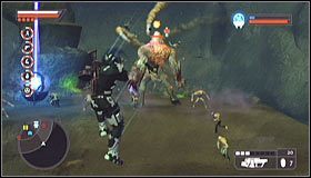 Znany Ci już zapewne potwór-gigant zjawi się tu dopiero po kilkunastu sekundach i czas ten powinieneś poświęcić na pozbycie się najsłabszych pokrak #1 - Latarnie (4) | Zadania kluczowe | Crackdown 2 - Crackdown 2 - poradnik do gry