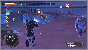 Na dole co jakiś czas będą pojawiały się kolejne gigantyczne stwory #1 i naturalnie za każdym razem ich sprawna eliminacja będzie sprawą priorytetową - Latarnie (4) | Zadania kluczowe | Crackdown 2 - Crackdown 2 - poradnik do gry