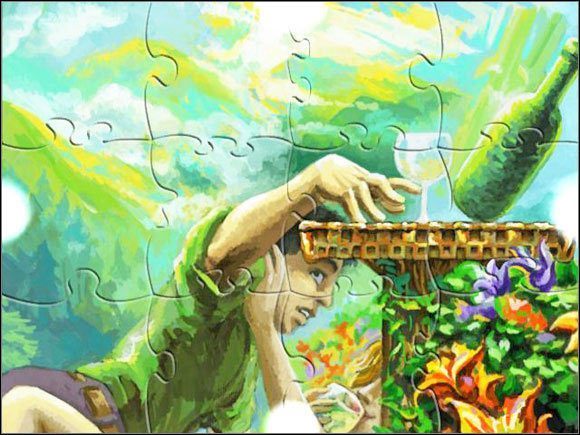 Po zebraniu wszystkich elementów układanki, powróć do domu i złóż wszystkie puzzle w obrazek zaprezentowany powyżej - Układanka | World 2 | Braid - Braid - poradnik do gry