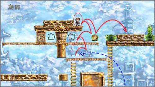Musisz trzykrotnie wykonać te samą akcję, której użyłeś do zdobycia puzzla na planszy [World 4] Movement by Degrees - Movement by Degrees | Alternatywne zakończenie | Braid - Braid - poradnik do gry