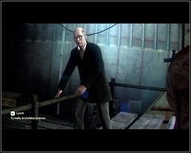 Idąc cały czas prosto dotrzemy do ciemnego korytarza [1], na którego końcu czeka na nas Glazer [2] - Rozdział 7 - Umowa - Opis przejścia - Kane & Lynch 2: Dog Days - poradnik do gry