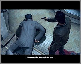 Falcone będzie bronił się w centralnej części pomieszczenia i jego warto zostawić sobie na koniec #1 - Rozdział 15 - Per aspera ad astra (2) | Opis przejścia Mafia II - Mafia II - poradnik do gry