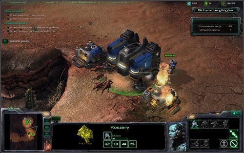 Baraki na pewno nie zostaną ukończone przez nadejściem Zerglingów, ale to nic - Obrona przed szturmem | Wyzwania | StarCraft II Wings of Liberty - StarCraft II: Wings of Liberty - poradnik do gry