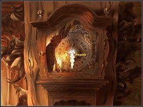 Ponownie przenieś się do chatki Shany i podejdź do stojącego po prawej zegara - Rozdział pierwszy - Jesienna puszcza (2) - The Whispered World - poradnik do gry
