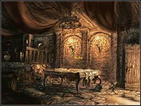 Ostrym nożem odetnij rosnące przy kotle grzyby i wrzuć je do wywaru - Rozdział trzeci - Asgil (2) - The Whispered World - poradnik do gry